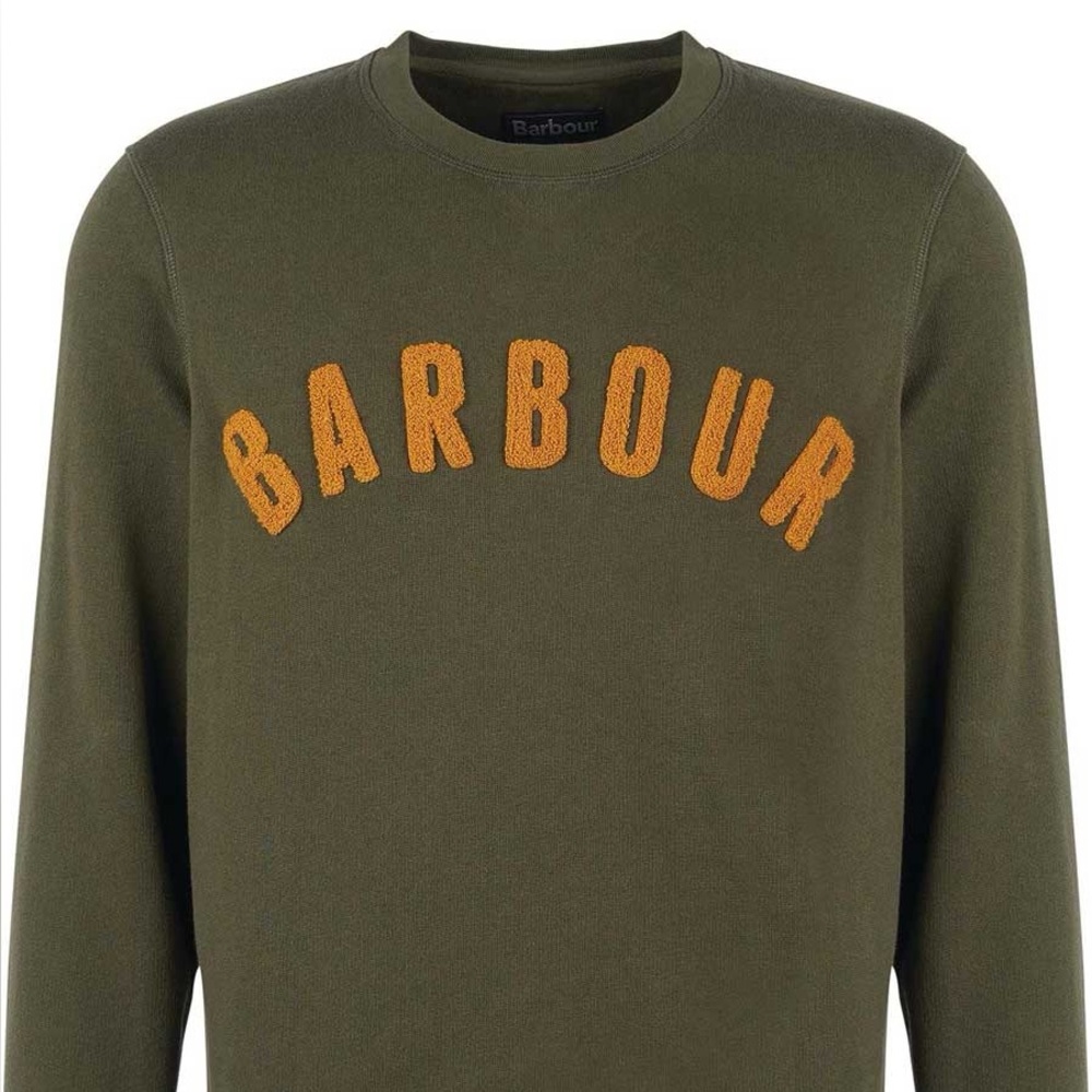 Barbour Men's Olive Crewneck Sweater